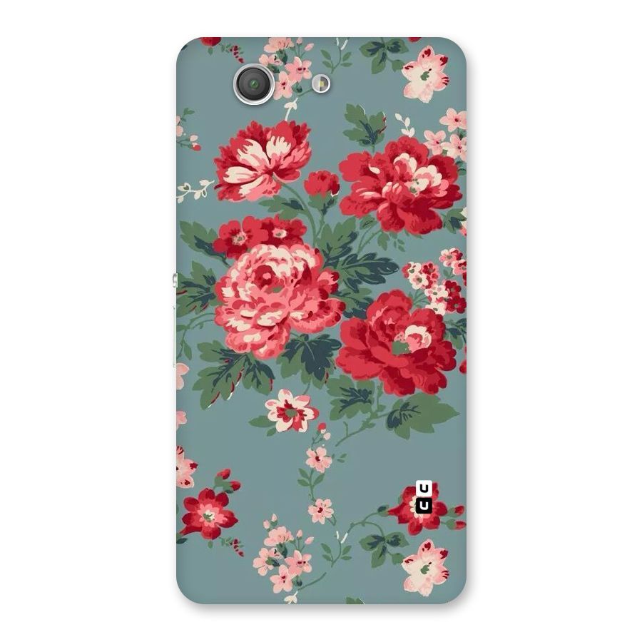 Aesthetic Floral Red Back Case for Xperia Z3 Compact