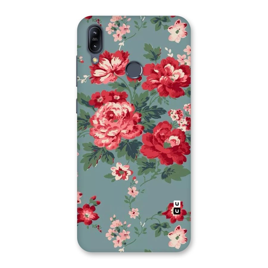 Aesthetic Floral Red Back Case for Zenfone Max M2