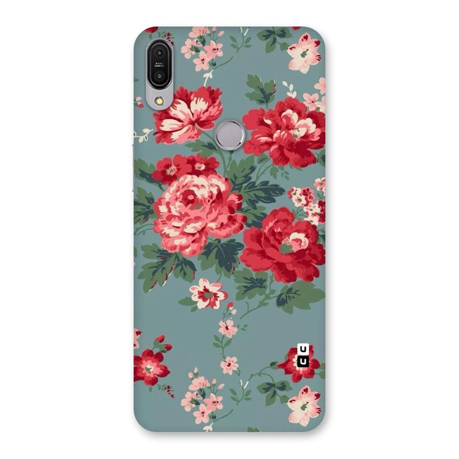 Aesthetic Floral Red Back Case for Zenfone Max Pro M1
