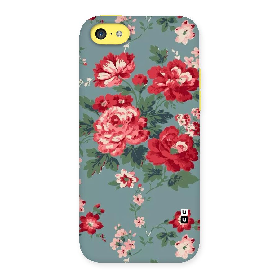 Aesthetic Floral Red Back Case for iPhone 5C