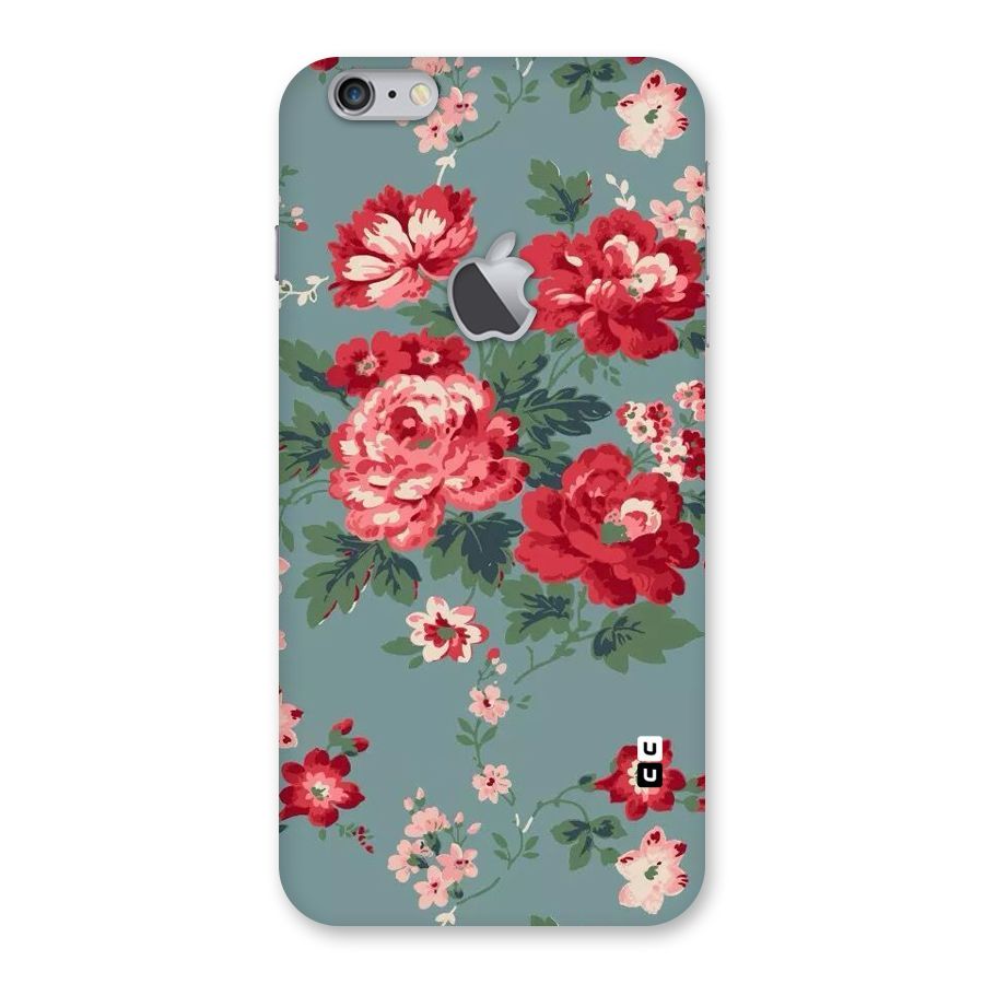 Aesthetic Floral Red Back Case for iPhone 6 Plus 6S Plus Logo Cut