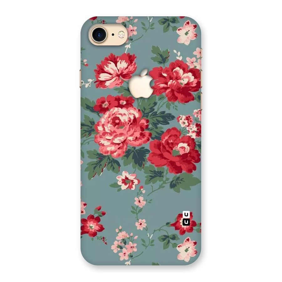 Aesthetic Floral Red Back Case for iPhone 7 Apple Cut