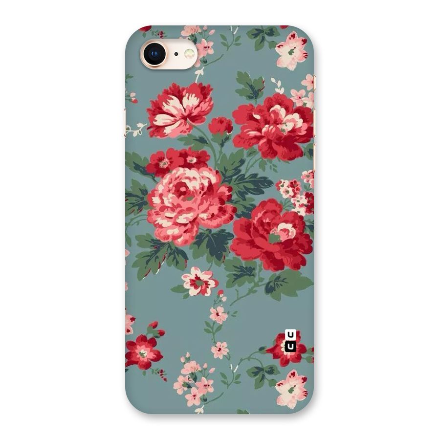 Aesthetic Floral Red Back Case for iPhone 8