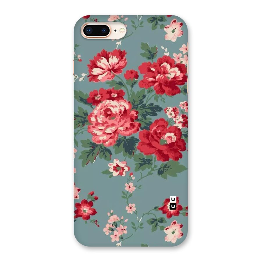 Aesthetic Floral Red Back Case for iPhone 8 Plus