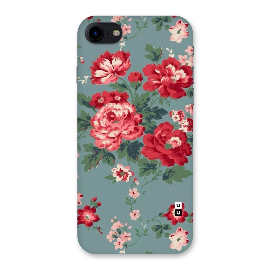Aesthetic Floral Red Back Case for iPhone SE 2020