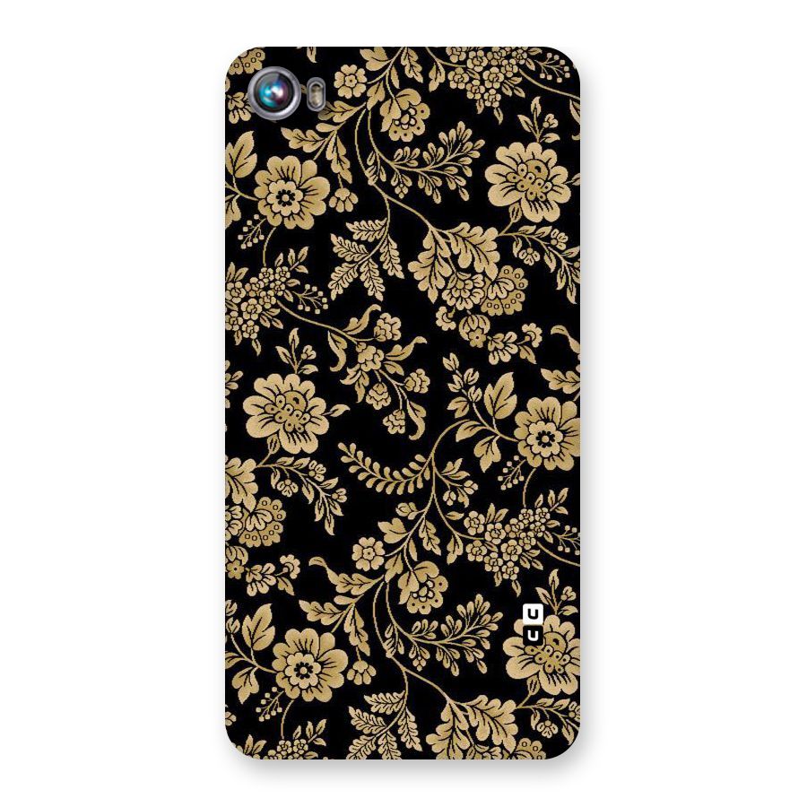 Aesthetic Golden Design Back Case for Micromax Canvas Fire 4 A107