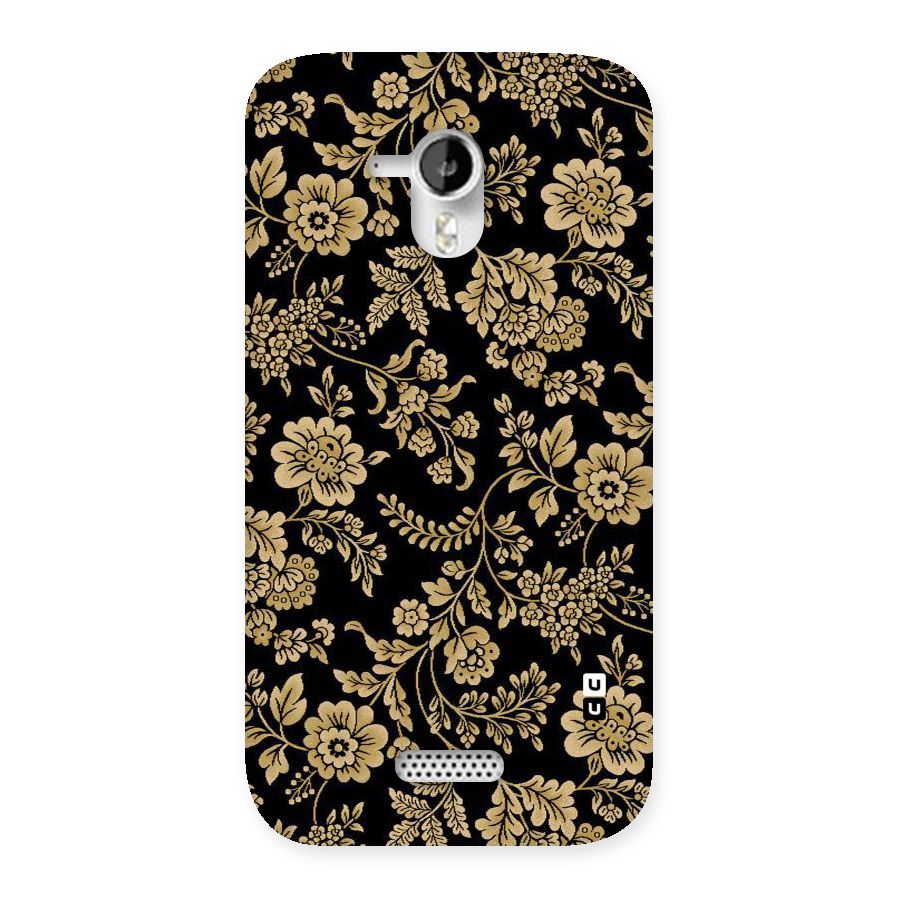 Aesthetic Golden Design Back Case for Micromax Canvas HD A116