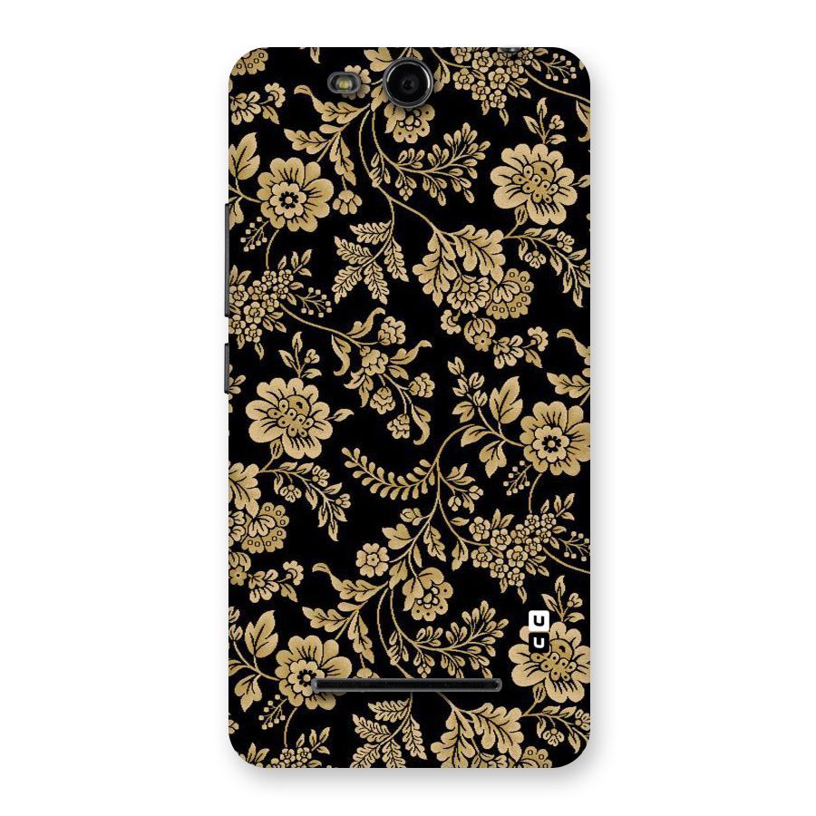 Aesthetic Golden Design Back Case for Micromax Canvas Juice 3 Q392