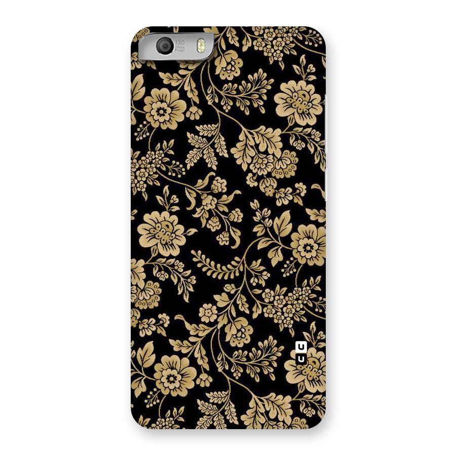 Aesthetic Golden Design Back Case for Micromax Canvas Knight 2
