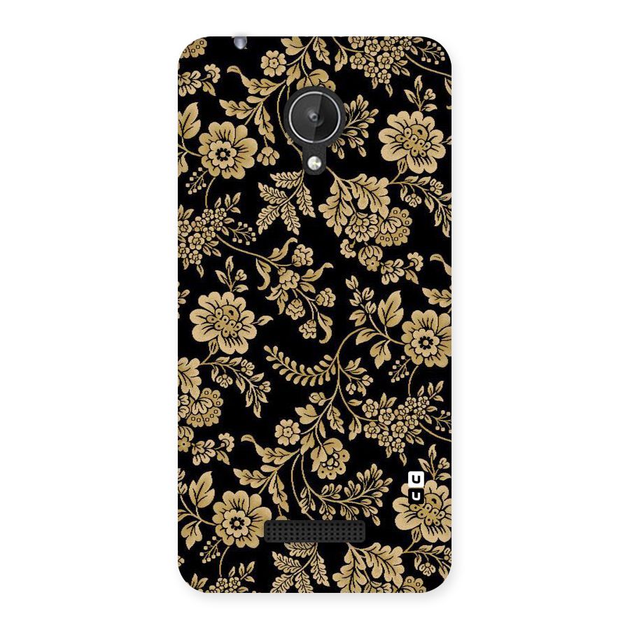 Aesthetic Golden Design Back Case for Micromax Canvas Spark Q380