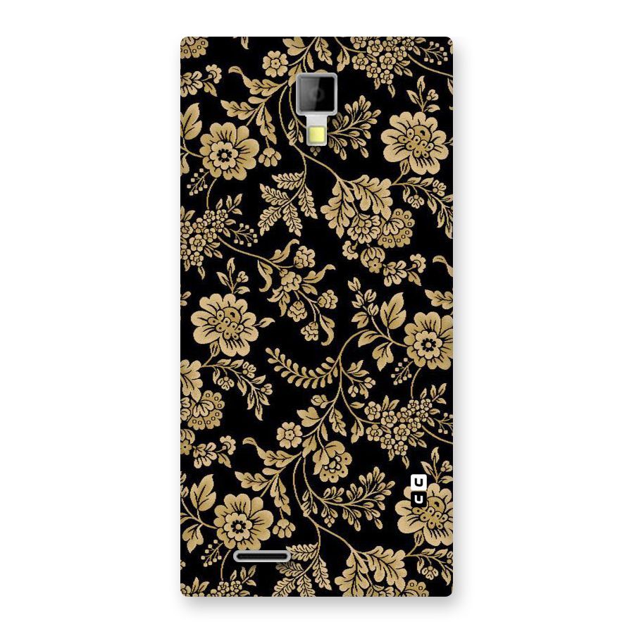 Aesthetic Golden Design Back Case for Micromax Canvas Xpress A99