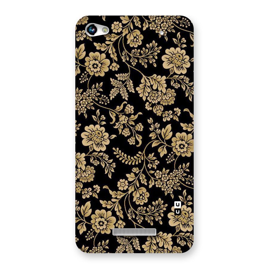 Aesthetic Golden Design Back Case for Micromax Hue 2