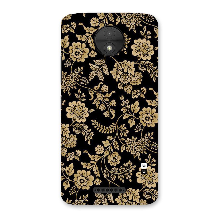 Aesthetic Golden Design Back Case for Moto C