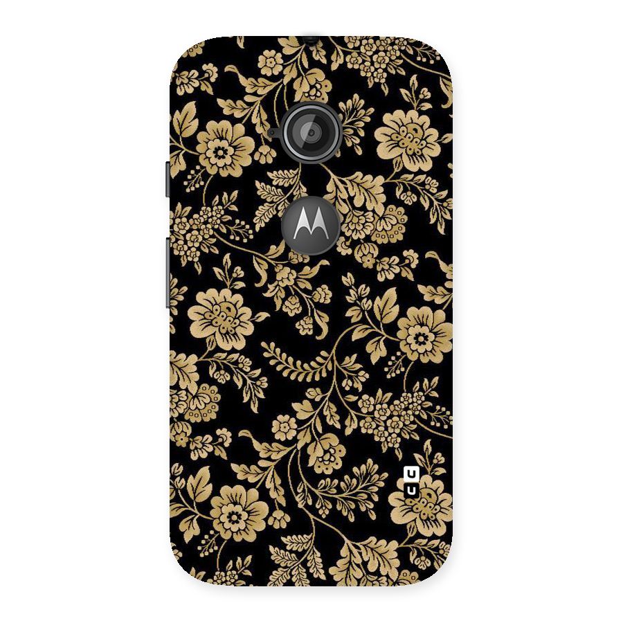 Aesthetic Golden Design Back Case for Moto E 2nd Gen