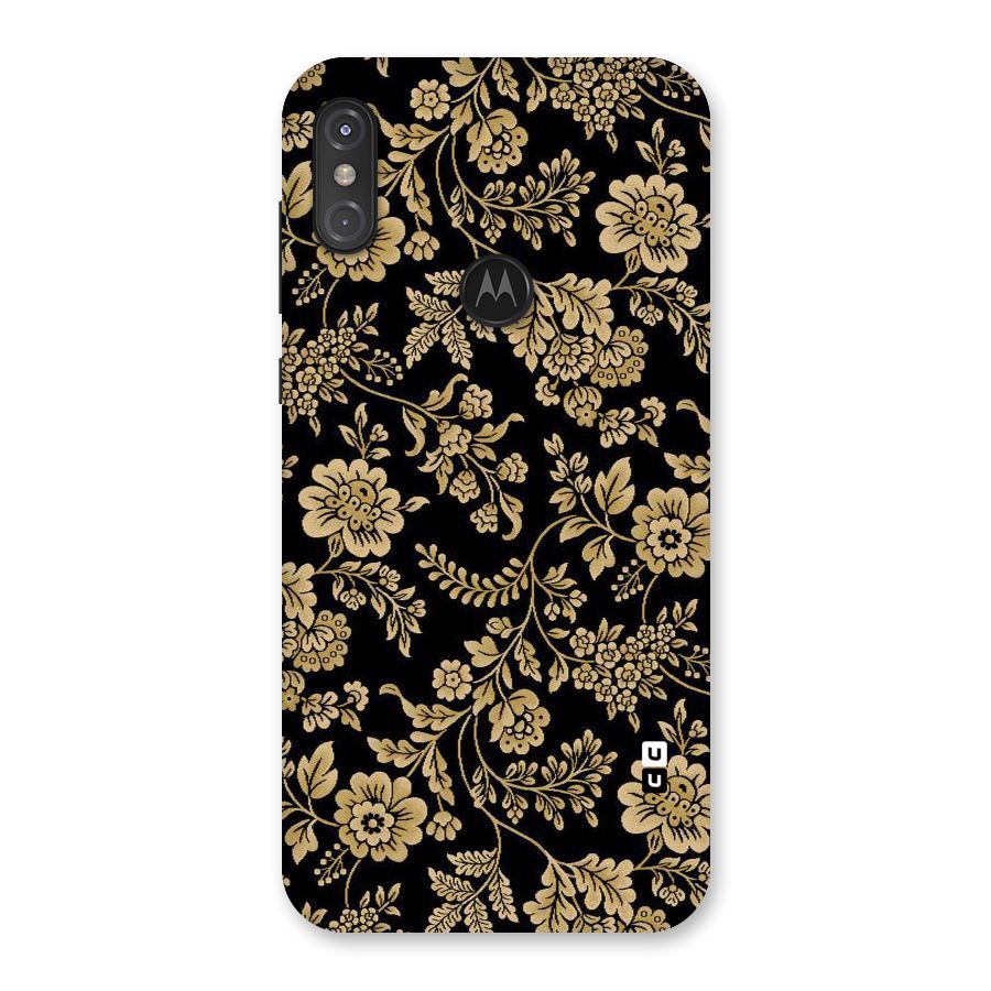 Aesthetic Golden Design Back Case for Motorola One Power