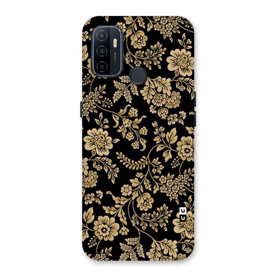 Aesthetic Golden Design Back Case for Oppo A32