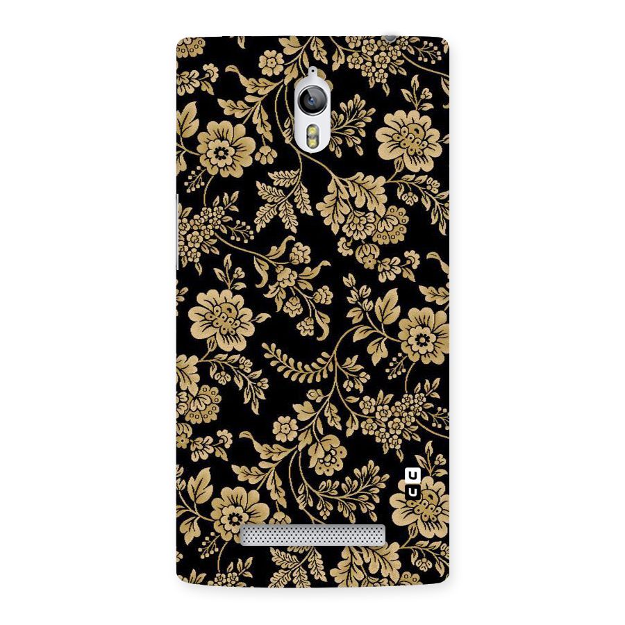 Aesthetic Golden Design Back Case for Oppo Find 7