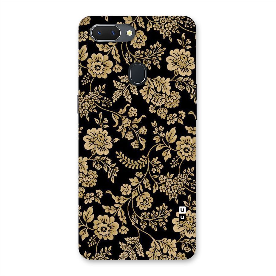 Aesthetic Golden Design Back Case for Oppo Realme 2