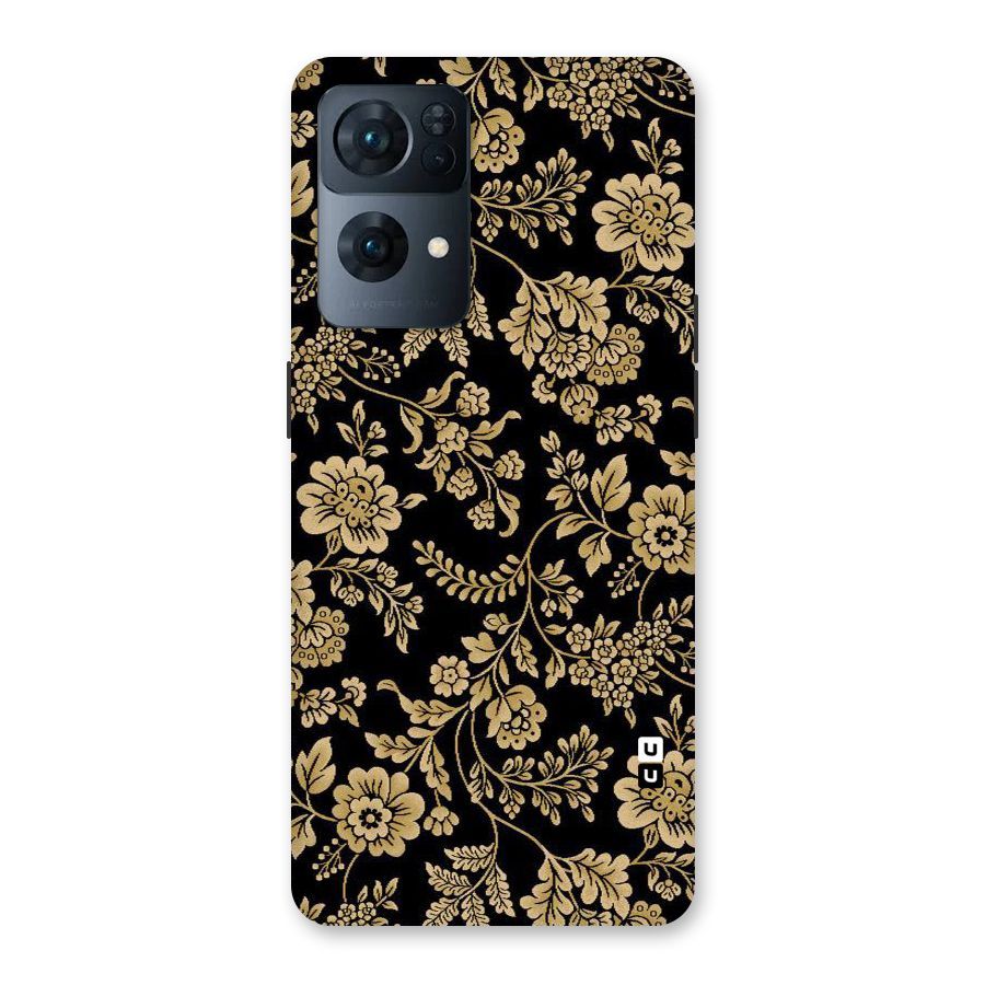 Aesthetic Golden Design Back Case for Oppo Reno7 Pro 5G