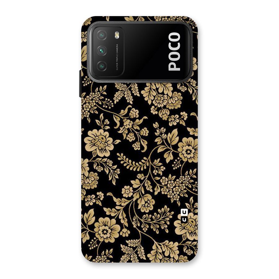 Aesthetic Golden Design Back Case for Poco M3