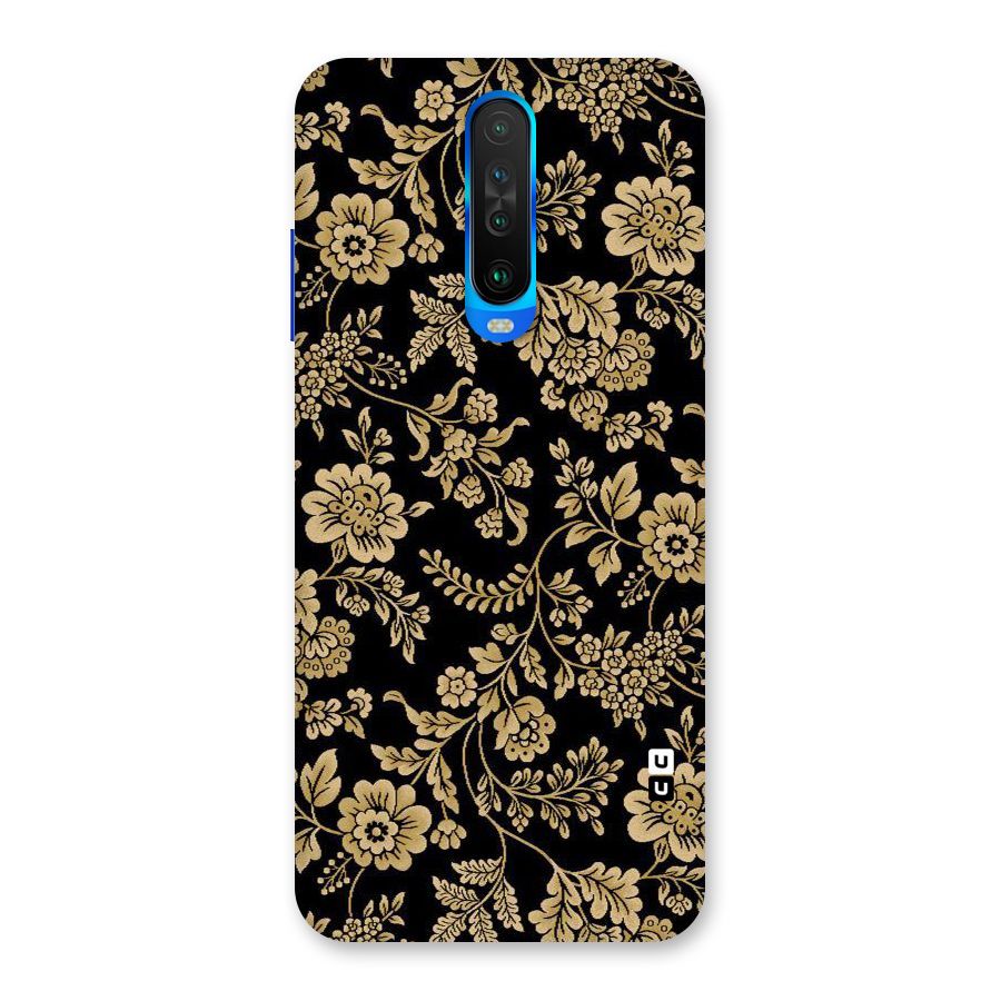 Aesthetic Golden Design Back Case for Poco X2