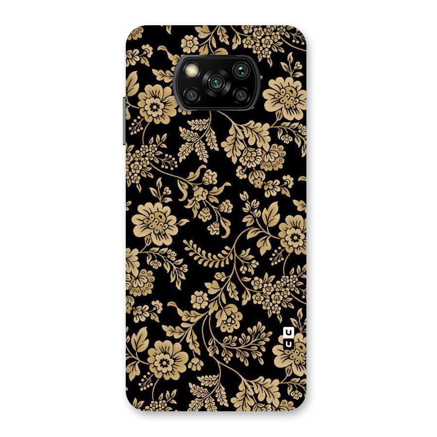 Aesthetic Golden Design Back Case for Poco X3