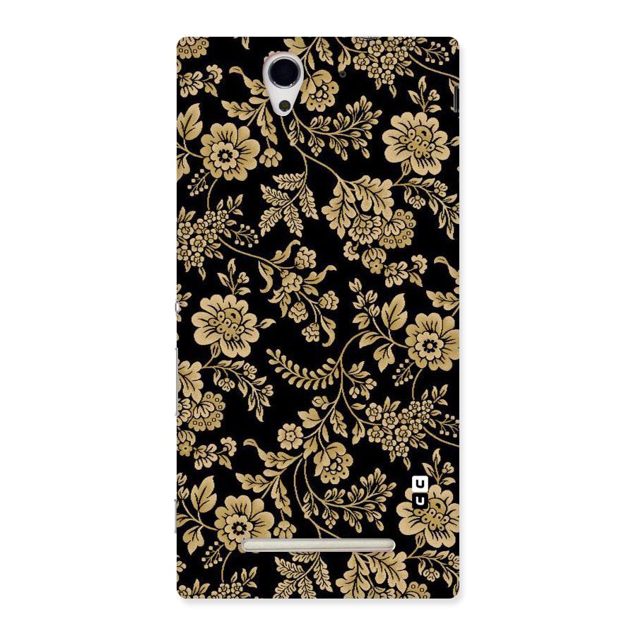 Aesthetic Golden Design Back Case for Sony Xperia C3