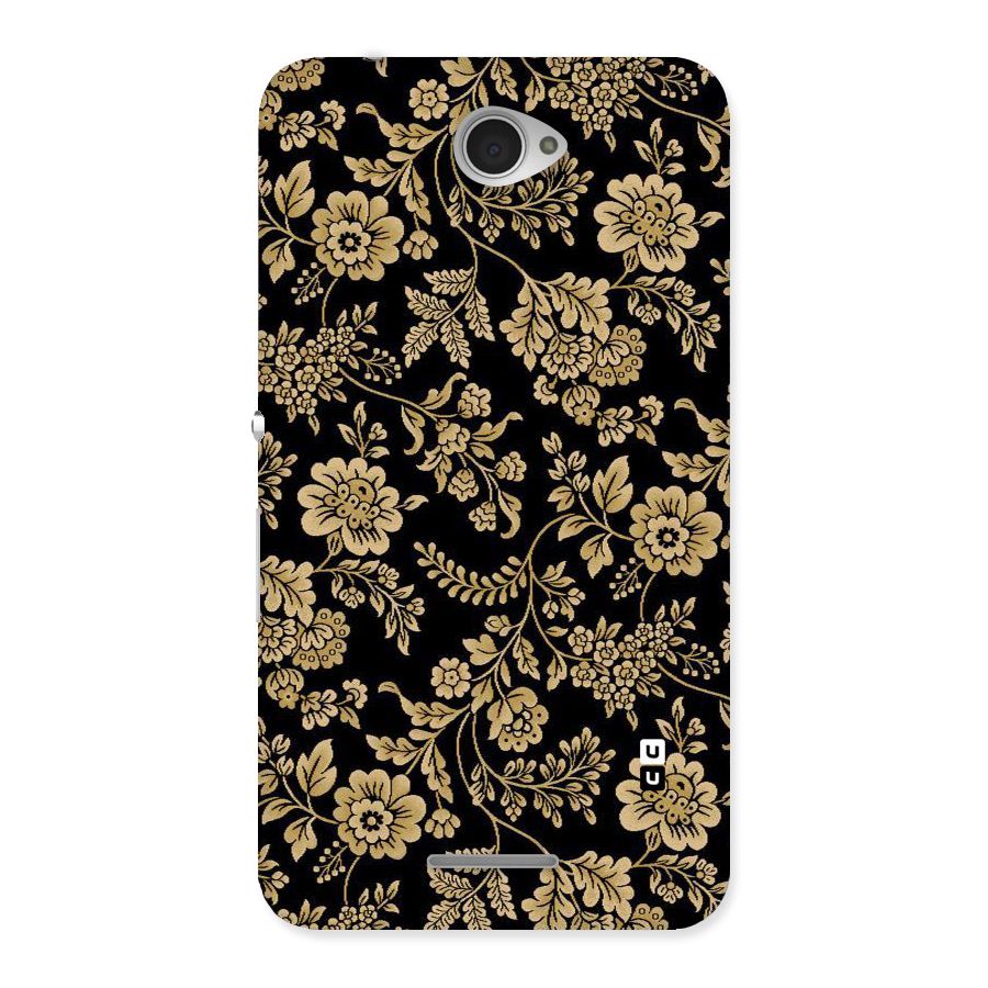 Aesthetic Golden Design Back Case for Sony Xperia E4