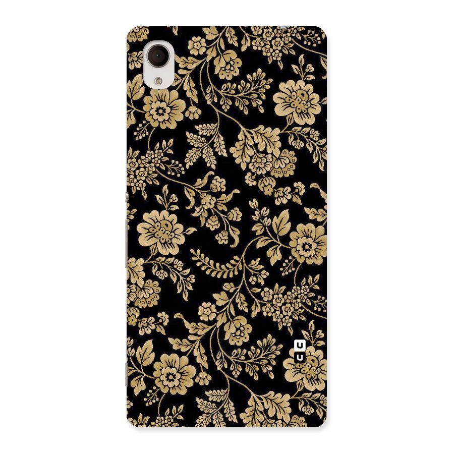 Aesthetic Golden Design Back Case for Sony Xperia M4