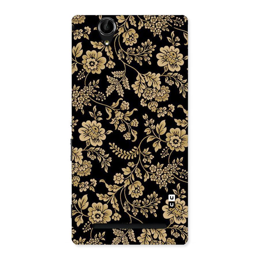 Aesthetic Golden Design Back Case for Sony Xperia T2