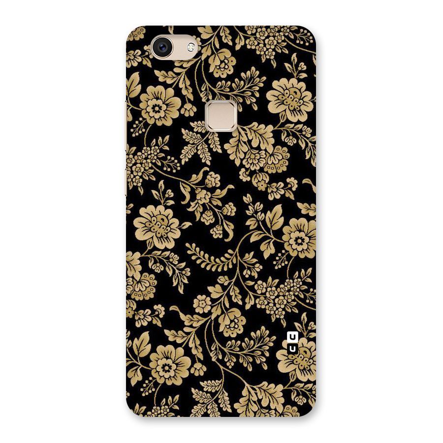 Aesthetic Golden Design Back Case for Vivo V7