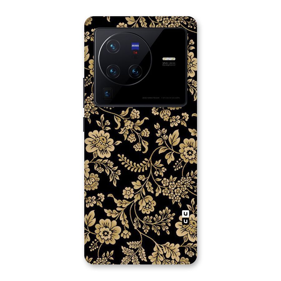 Aesthetic Golden Design Back Case for Vivo X80 Pro