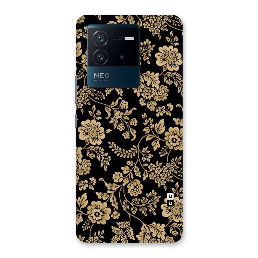 Aesthetic Golden Design Back Case for Vivo iQOO Neo 6 5G