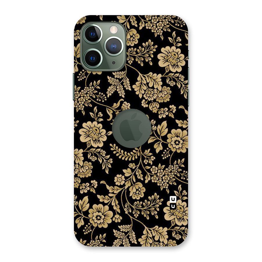 Aesthetic Golden Design Back Case for iPhone 11 Pro Logo  Cut