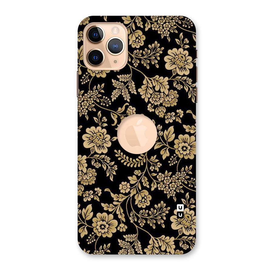 Aesthetic Golden Design Back Case for iPhone 11 Pro Max Logo Cut