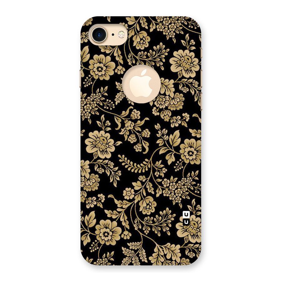 Aesthetic Golden Design Back Case for iPhone 7 Logo Cut