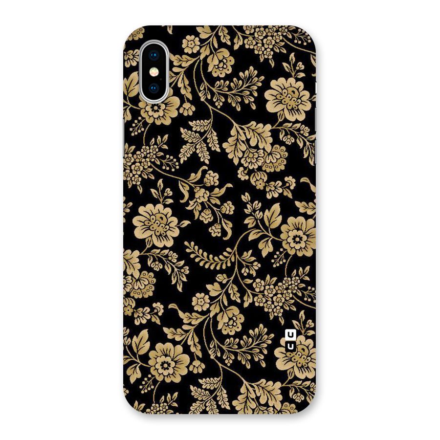 Aesthetic Golden Design Back Case for iPhone XS