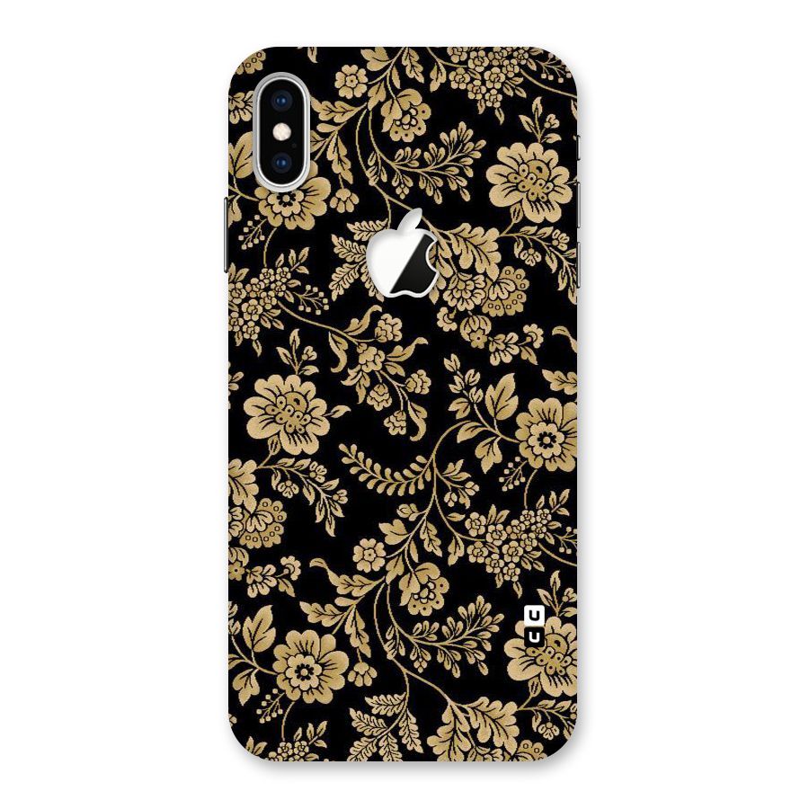 Aesthetic Golden Design Back Case for iPhone XS Max Apple Cut