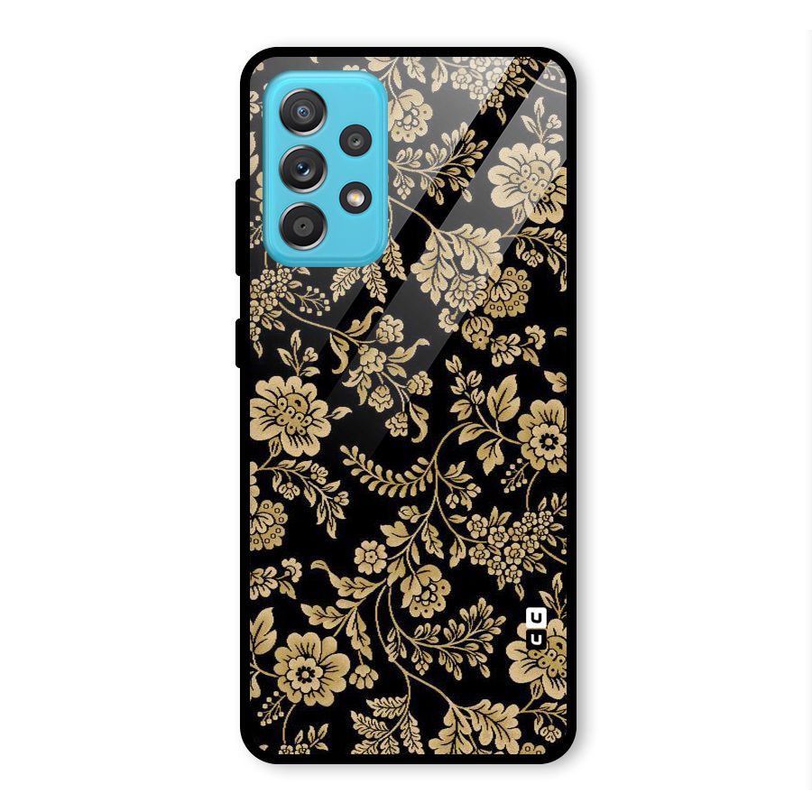 Aesthetic Golden Design Glass Back Case for Galaxy A52s 5G