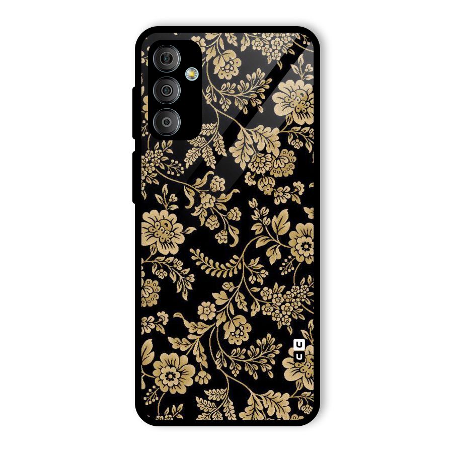 Aesthetic Golden Design Glass Back Case for Galaxy F23