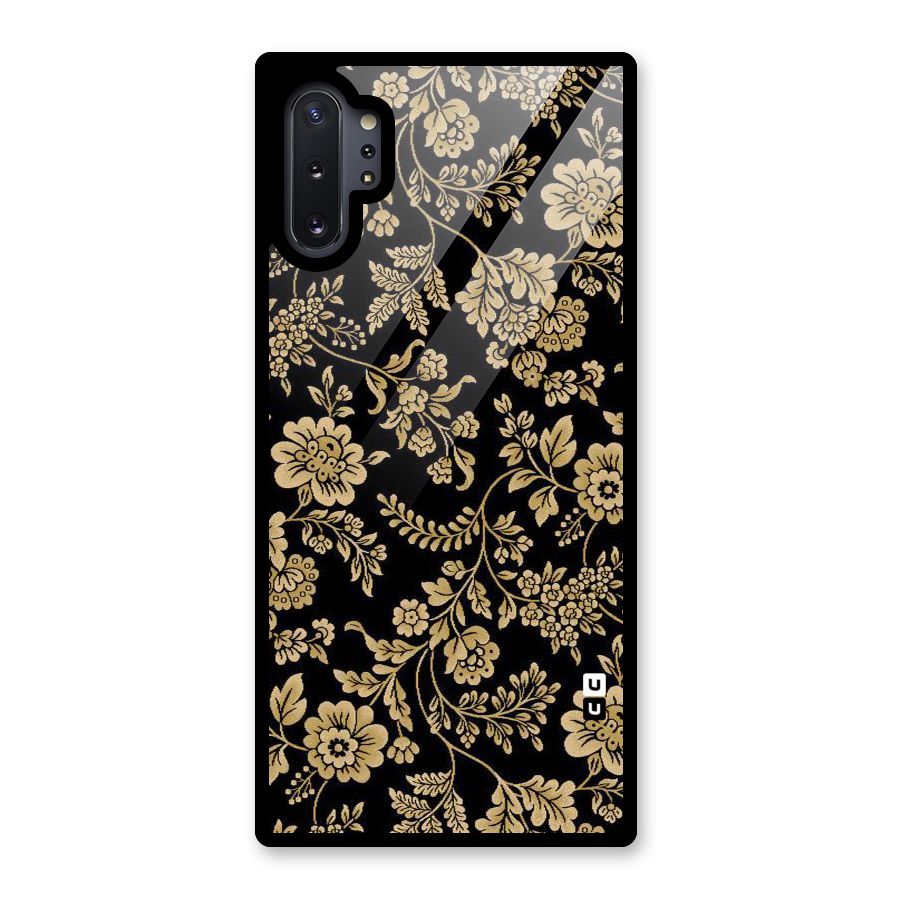 Aesthetic Golden Design Glass Back Case for Galaxy Note 10 Plus