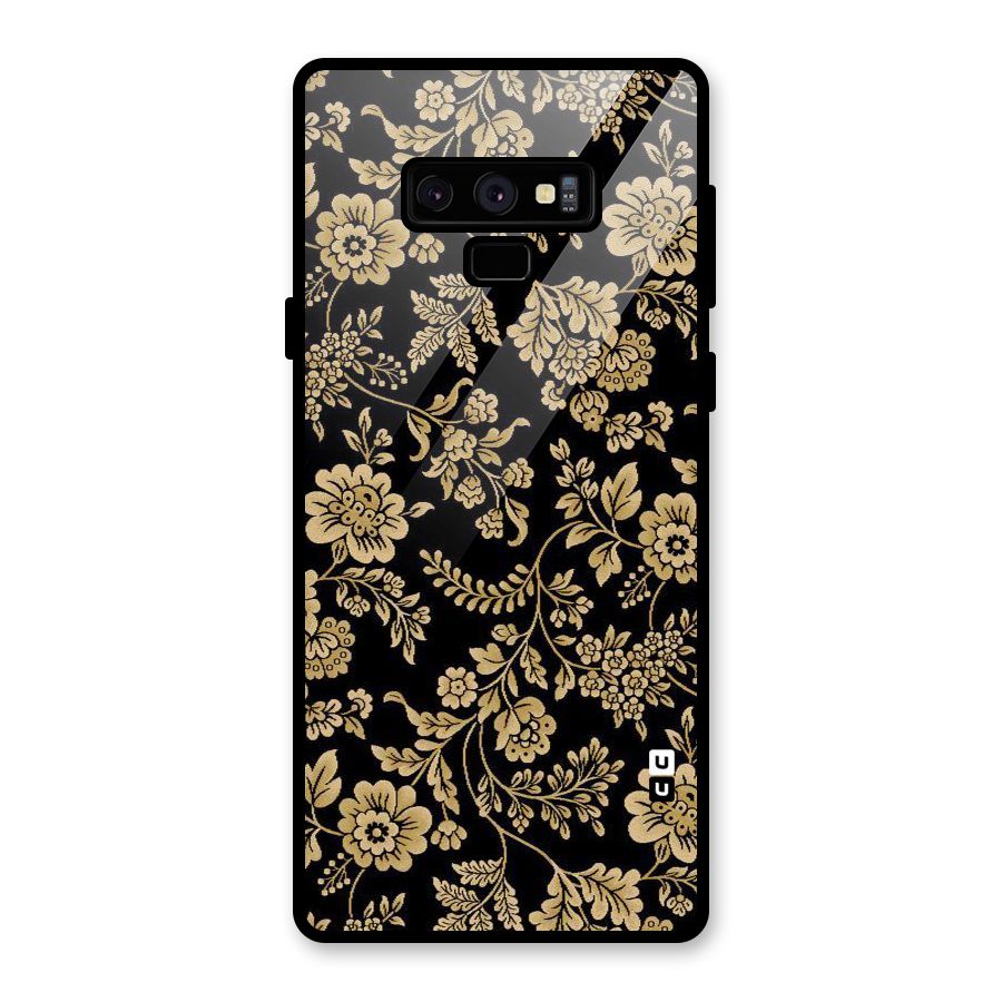 Aesthetic Golden Design Glass Back Case for Galaxy Note 9