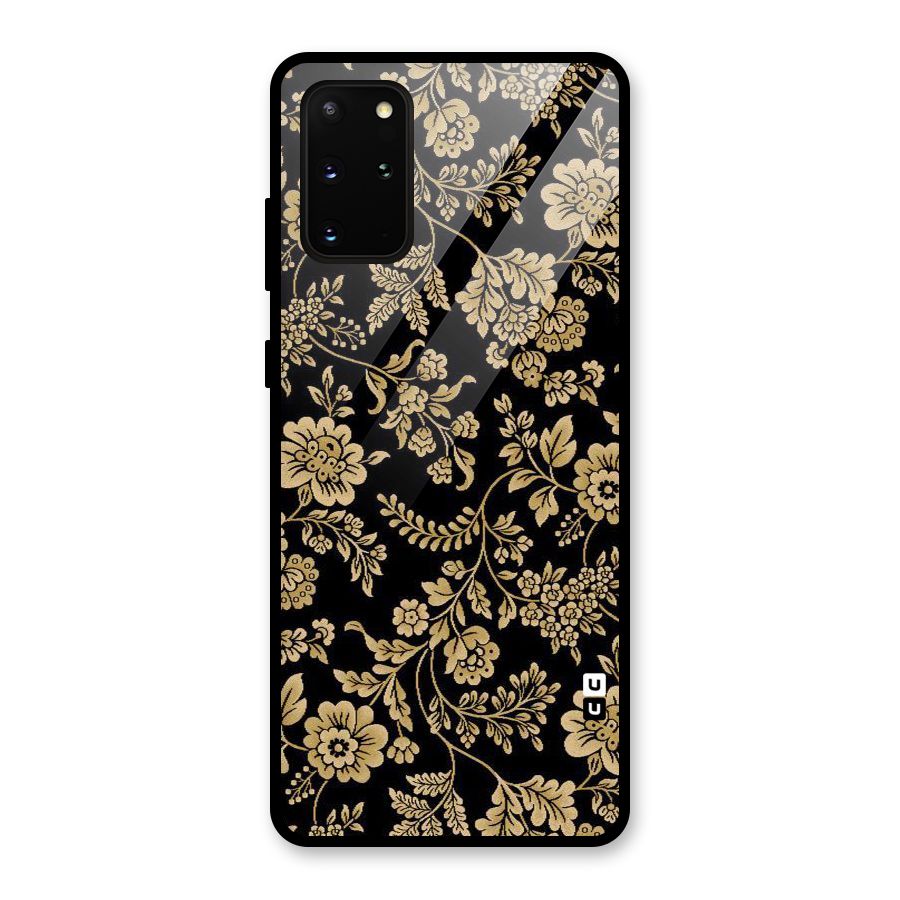 Aesthetic Golden Design Glass Back Case for Galaxy S20 Plus