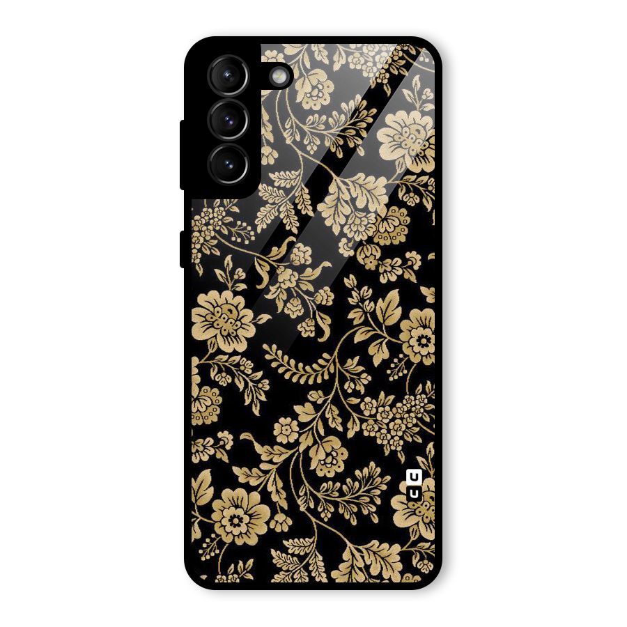 Aesthetic Golden Design Glass Back Case for Galaxy S21 Plus