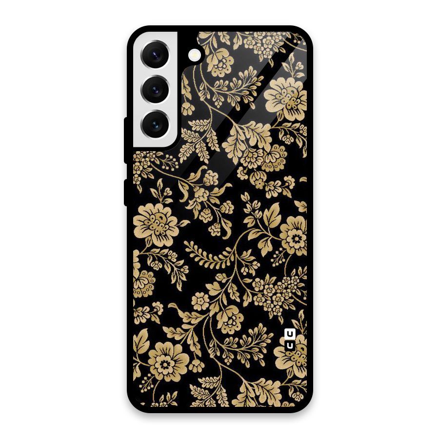 Aesthetic Golden Design Glass Back Case for Galaxy S22 Plus 5G