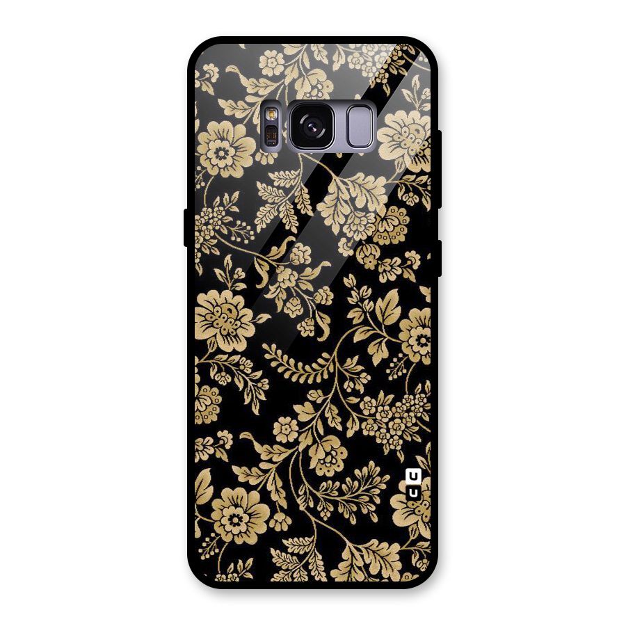 Aesthetic Golden Design Glass Back Case for Galaxy S8