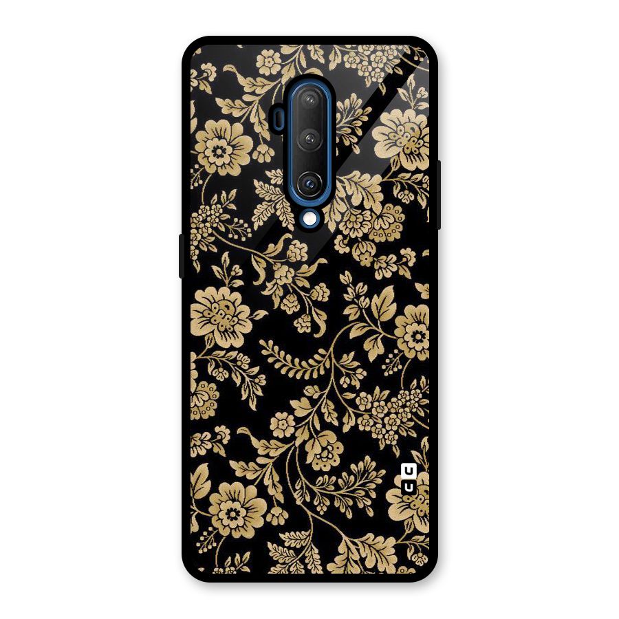 Aesthetic Golden Design Glass Back Case for OnePlus 7T Pro