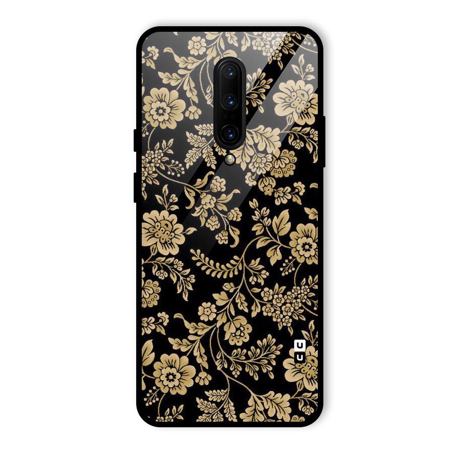 Aesthetic Golden Design Glass Back Case for OnePlus 7 Pro
