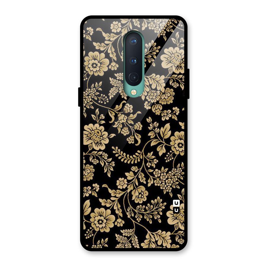 Aesthetic Golden Design Glass Back Case for OnePlus 8