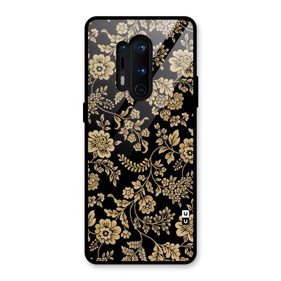 Aesthetic Golden Design Glass Back Case for OnePlus 8 Pro